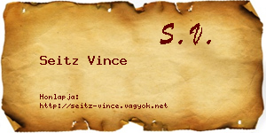 Seitz Vince névjegykártya